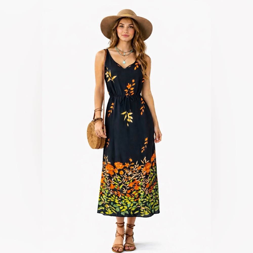 R&K Originals Vintage 80s / 90s Floral Maxi Dress - Women’s Size 10P